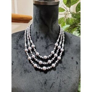 Women's Triple Standard Round Silver Balls Modern Necklace Pendant